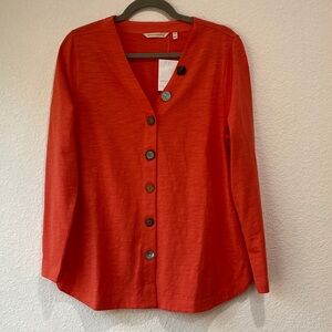 NWOT Soft Surroundings Women's Delia Mismatched Button Tunic Cotton Blouse M